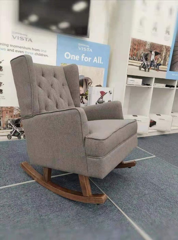 Boston Nursery Rocking Chair with Brown Legs