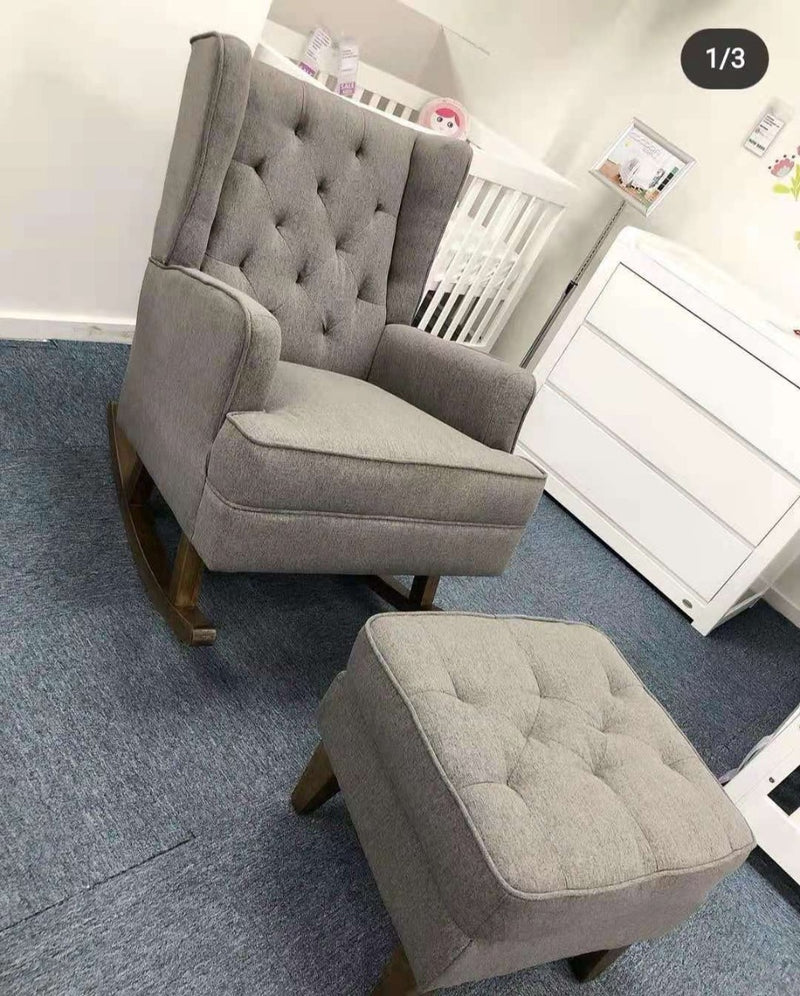 Boston Nursery Rocking Chair with Brown Legs