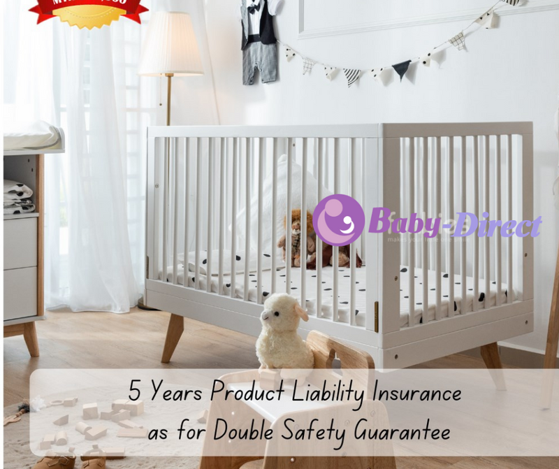 Baby Direct 3 in 1 Viggo Cot with Dropside