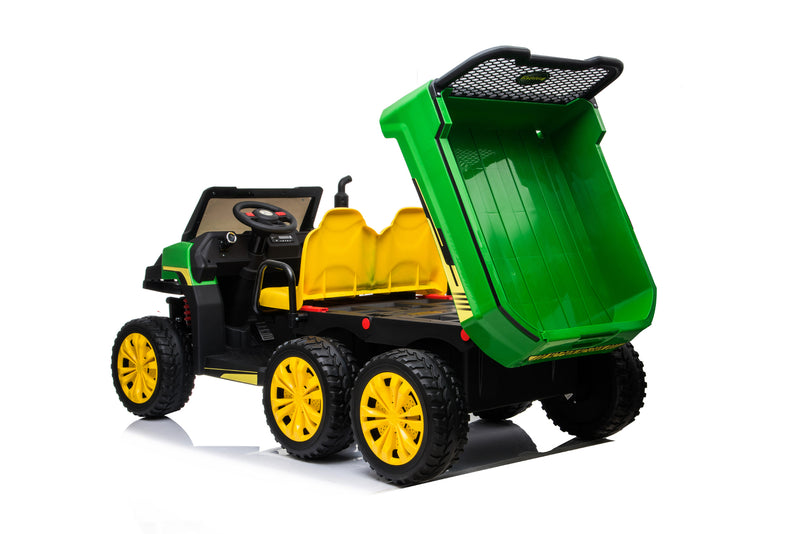 Little Riders Kids Ride On Car Farm Truck With Tipping Bed 24V