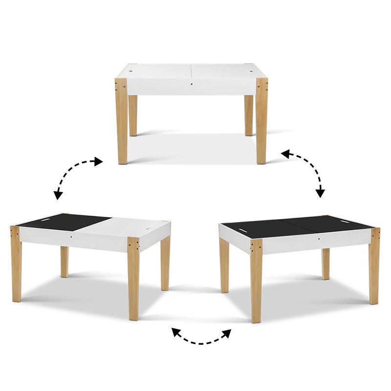 Keezi Kids Table and Chairs Set Chalkboard Toys Play Storage Desk Children Game