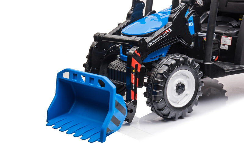 Little Riders 24V Kids Ride on Tractor with roof and trailer Farm Play Electric Ride on Car with Remote
