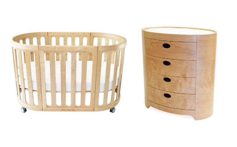 Babyhood - Kaylula Sova Cot & Chest Package (with Mattress Set)