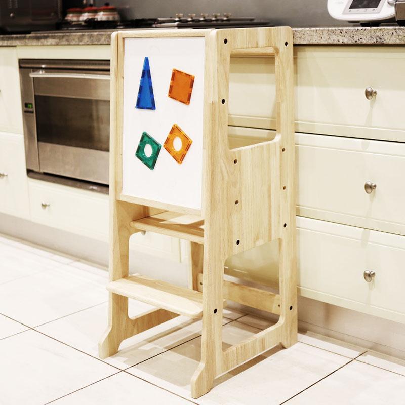 Solid Wood Adjustable Learning Tower 2 in 1