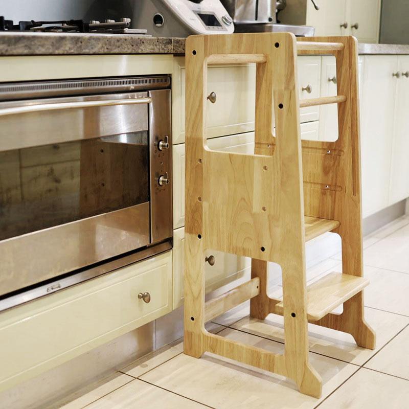 Solid Wood Adjustable Learning Tower 2 in 1