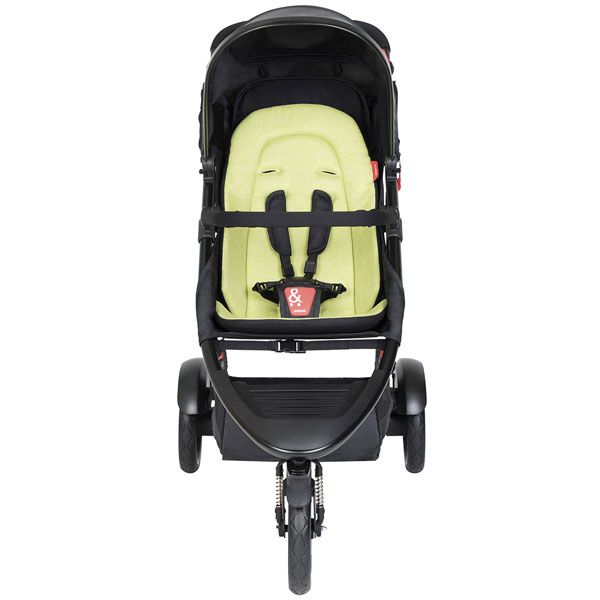 Phil&Teds Dot V6 Black with Apple Cushy Ride Liner