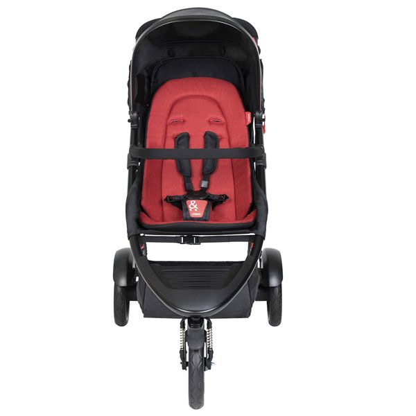 Phil&Teds Dot V6 Black with Chilli Cushy Ride Liner