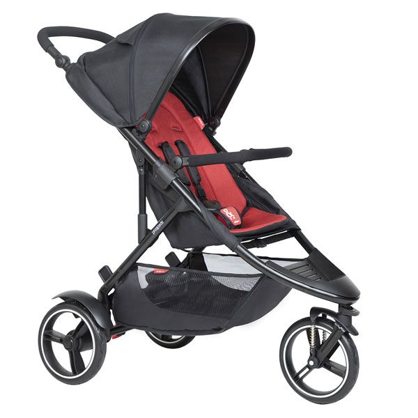 Phil&Teds Dot V6 Black with Chilli Cushy Ride Liner