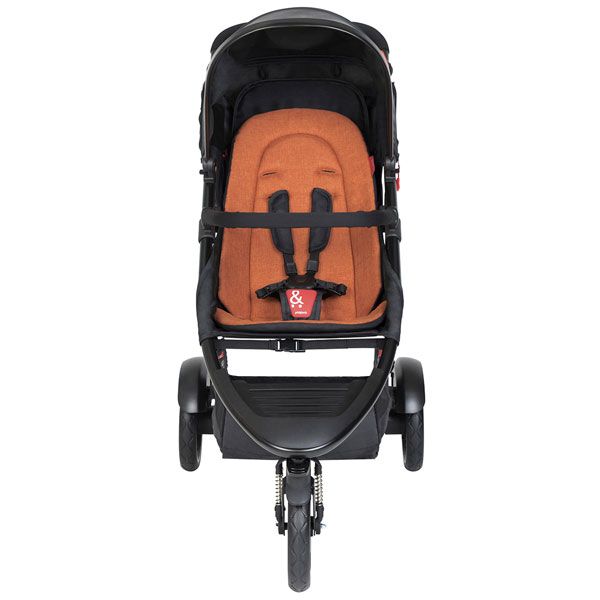 Phil&Teds Dot V6 Black with Rust Cushy Ride Liner