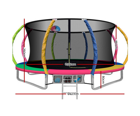 14FT Round Trampolines With Basketball Hoop