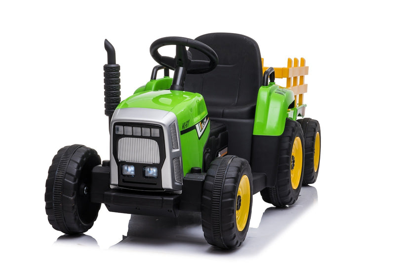 Little Riders Kids Ride On Car Farm Expert Tractor with Trailer 12V